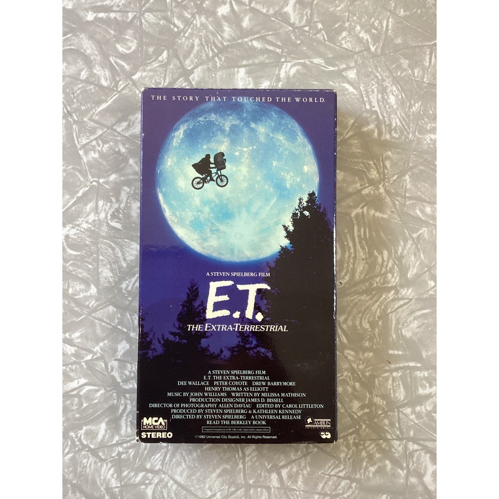 ET The Extra-Terrestrial VHS 1988 MCA Home Video Green Tape Steven Spielberg PG